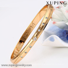 51197 Xuping design simples meninas fantasia pedra diamante pulseiras com ouro 18k chapeado